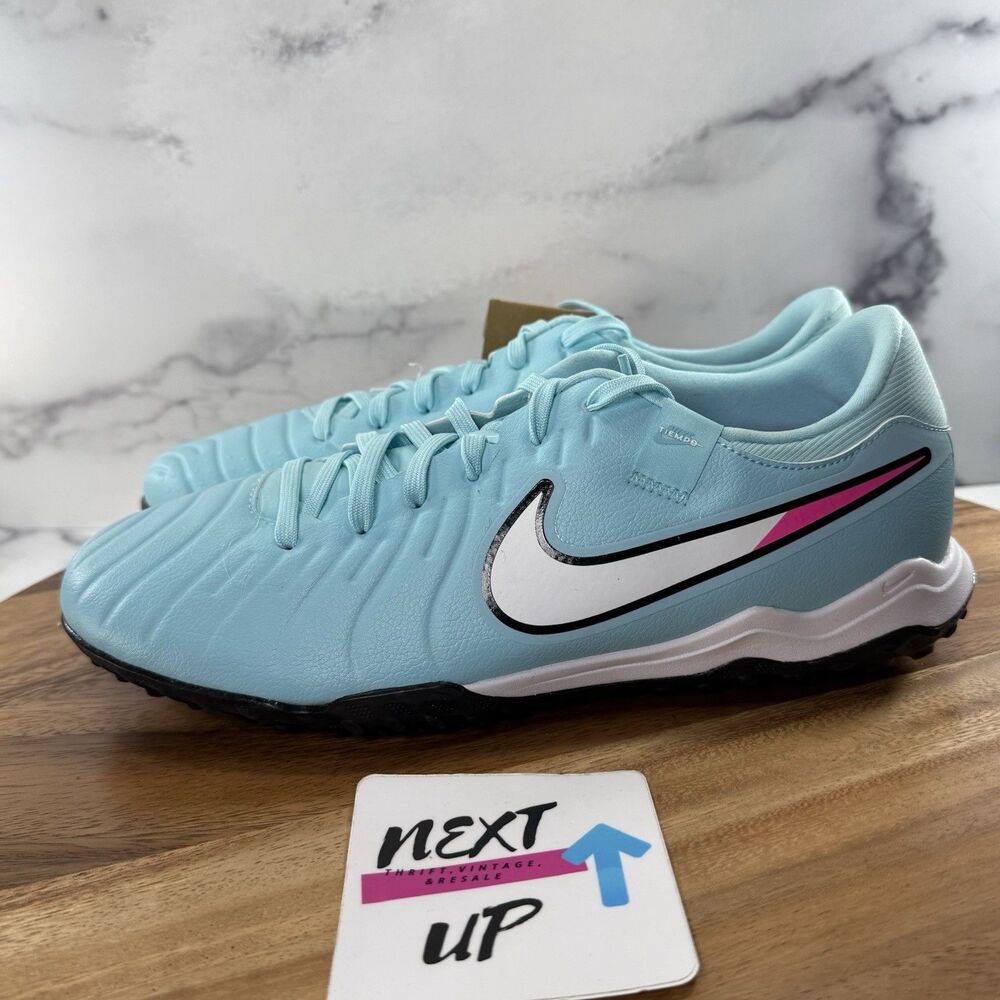 Men's Size 9.5-Nike Tiempo Legend 10 Academy TF "Black/Blue Teal" DV4342-401 nby